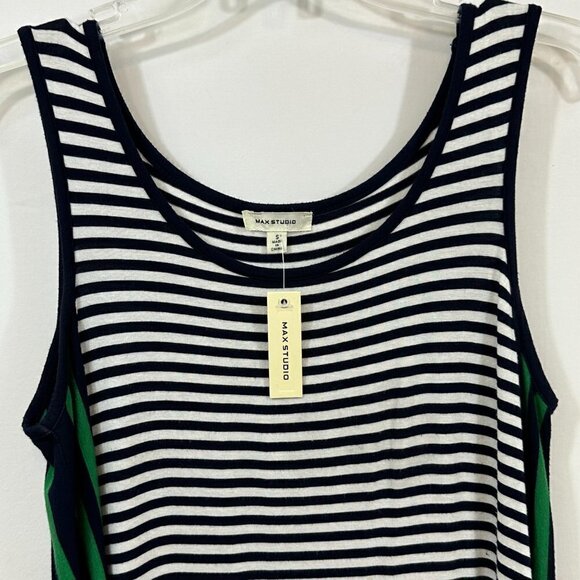 Max Studio Stripe Tank Trapeze Dress, Small - Picture 7 of 10